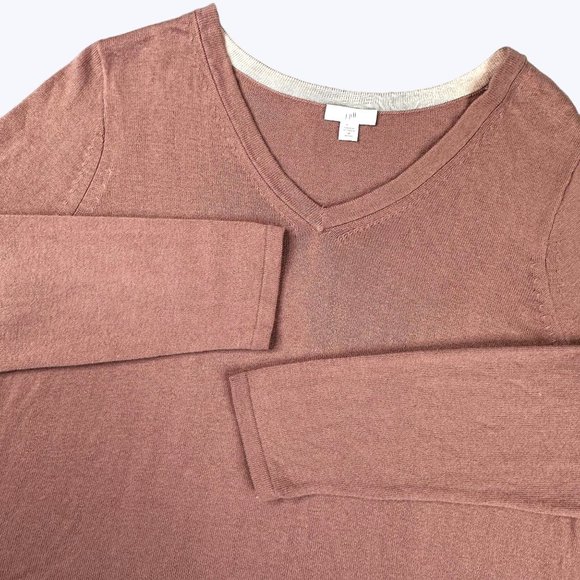 J. Jill Pullover Light Sweater Mauve Color Size Medium Long Sleeve - Picture 3 of 6